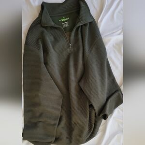 Haggar 3/4 pullover sweatshirt, zipper enclosure